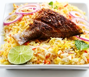 Fish Roast, Rice and vegetable⅕