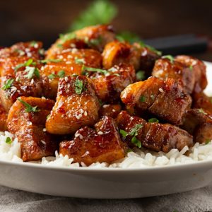 Pork Roast, Rice and vegetables